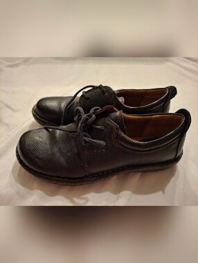 b.o.c. Born Concept Womens Size 6.5 Black Leather Comfort Oxfords C40403